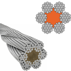 Канат сталевий 4.8мм, 6x19W-FC (ГОСТ 2688-80, DIN 3059, EN 12385-4)