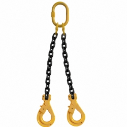 Строп ланцюговий двогілковий (самозакривні гаки) - 2СЛ, 1.6т, 1м
