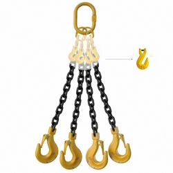 Строп ланцюговий чотиригілковий (з обмежувачем гілки) - 4СЛ, 2.36т, 1м